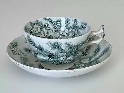 Buy Antique Pearlware FEATHER Pattern Cup & Saucer • 25£