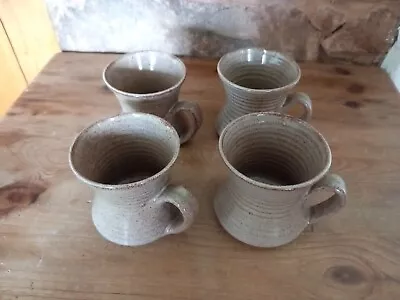 Buy Tregurnow Pottery, Handmade Coffee/Tea Mugs QTY 4 Vintage Cornish Pottery • 9.99£