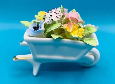 Buy Vintage Royal Adderley Fine Bone China FLORAL Flower Posy Wheelbarrow • 0.99£