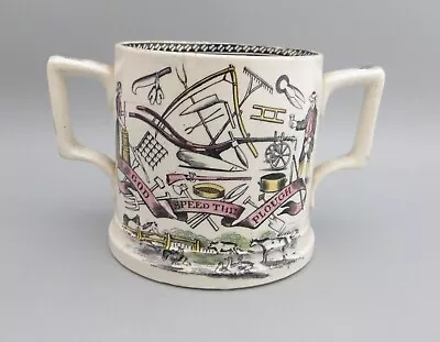 Buy Antique Double Handled Burleigh Ware B&L “God Speed The Plough” Cider/Loving Mug • 33.99£