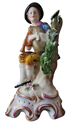 Buy Figurine “MAN WITH BAGPIPES” 15cm, Chelsea/Derby - Or Edme Samson Copy?  C.1880 • 7.95£