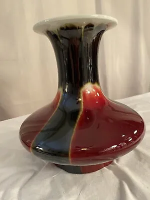 Buy Chinese Oxblood Flambé Glaze Sang De Boeuf Porcelain Pottery Vase • 500.89£