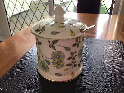 Buy Vintage/Antique Crown Staffordshire Porcelain Condiment/Jam/Mustard Lidded Jar • 8.25£