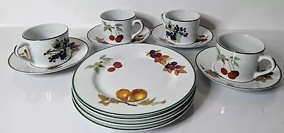 Buy Vintage 12 Piece Royal Worcester Evesham Vale  Cups, Saucers, Side Plates.  • 24£