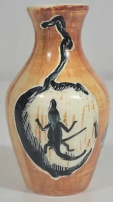 Buy Vintage Australian Pottery Alison Art Ware Indigenous Painted Vase Boab Nut 1960 • 28.42£