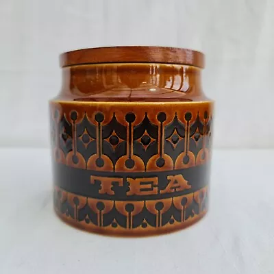 Buy Hornsea Pottery Heirloom Brown Tea Caddy / Cannister With Lid VINTAGE RETRO BOHO • 13.99£