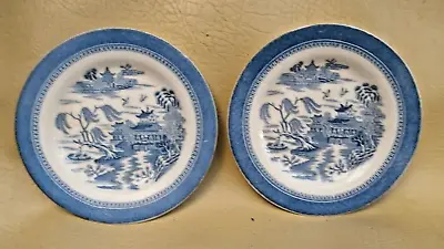 Buy Pair Of Old Copeland Willow Pattern Plates • 9£