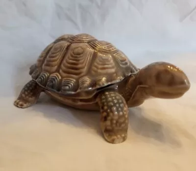 Buy Vintage Wade Whimsies Porcelain Tortoise Turtle Trinket Box Ornament (large) • 6.50£