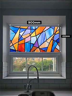 Buy Stained Glass Window Decoration Film Multicoloured Privacy Film Multicoloured • 14.99£