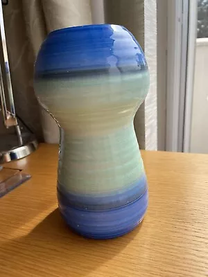Buy Shelley Harmony 1930s Ceramic Bulbous Blue Vase 8  / 20cm Tall  No. 984 • 27.50£