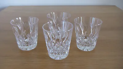 Buy Stuart England Set Of 4 Crystal Cut Glass Whisky Tumblers Marked On Base Rim • 30.75£