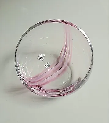 Buy Vintage Caithness Oban Pink Glass Trinket Dish Bowl B127 • 14.95£