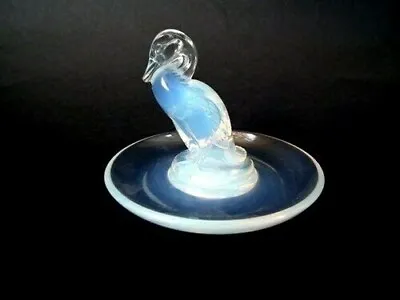 Buy René Lalique Opalescent Glass 'Canard (duck)' Cendrier Rond/ashtray • 855£