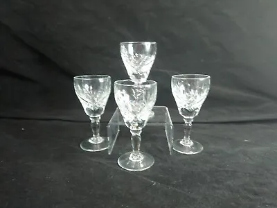 Buy 4 X Vintage 80s Cut Glass Glasses Sherry Port Liqueur 11.5  • 12.50£