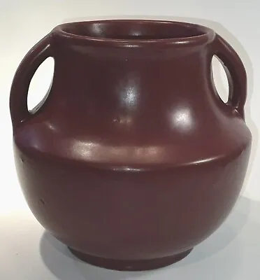 Buy Vintage 1930s Zanesville Stoneware Ceramic Pottery Vase Matte Rose #827 • 71.13£
