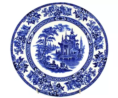 Buy Royal Doulton Madras Pattern Flow Blue Dinner Plate Antique Collectable • 12£