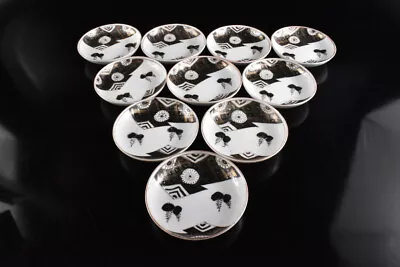 Buy F8844: Japanese Old Imari-ware Colored Porcelain SERVING PLATE/dish 10pcs, • 23.57£