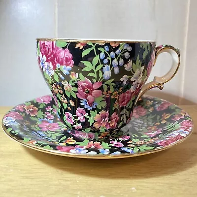 Buy VINTAGE ROYAL WINTON Chelsea Floral CAN.RD.1952 TEACUP SAUCER MADE IN ENGLAND • 18.80£
