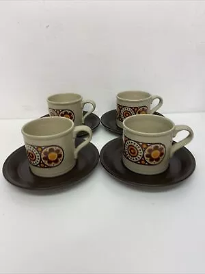 Buy Kilncraft Midas Staffordshire England Ironstone Tea Coffee Cups Saucers X4 B3 • 27.99£