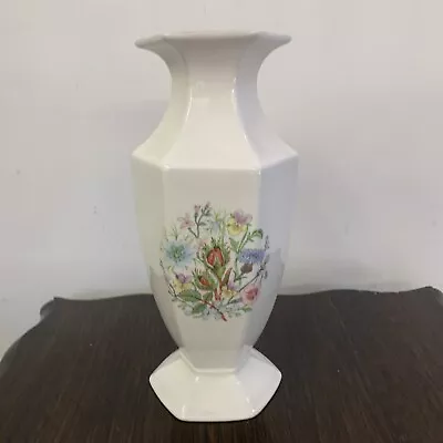 Buy Aynsley Wild Flowers  Vase Bone China Porcelain Posy Vase 26 Cm H • 15£