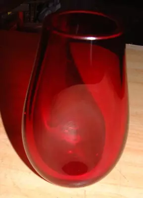 Buy RARE VINTAGE WHITEFRIARS ~ 9629 RUBY SODA GLASS  DIMPLE  VASE By MIKE CRIPPS • 29.95£