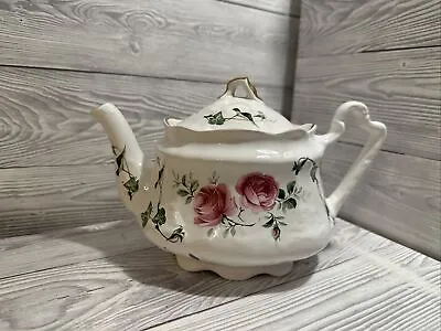 Buy Vintage Arthur Wood & Son Staffordshire Teapot With Gold Rim • 17.99£
