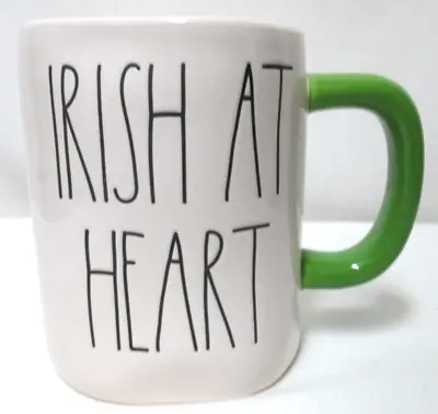 Buy Rae Dunn Magenta Irish At Heart Mug Cup Dish Safe White Green Stoneware • 14.38£