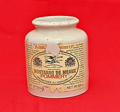 Buy Old Vintage Moutarde De Meaux Pommery MUSTARD EMPTY JAR CROCK French Stoneware • 73.40£