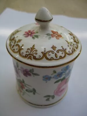 Buy Crown Staffordshire 1930`s Floral Pattern Fine Bone China Mustard Preserve Pot • 30£