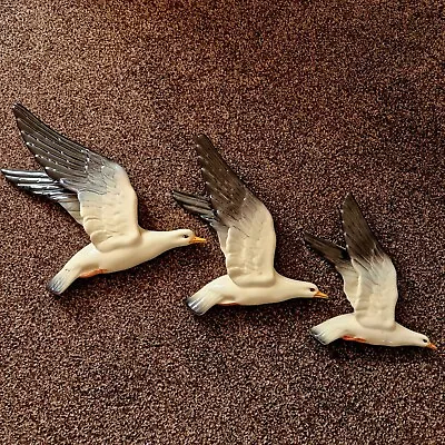 Buy Beswick, Graduated Set Of Flying Seagull Birds Wall Plaques No's 922-1, 2, 3 • 179.99£