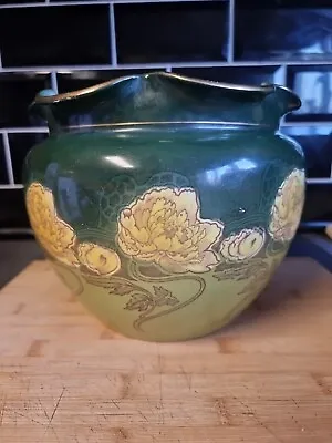 Buy Antique Ceramic Planter Colonial Pottery Art Nouveau Kelmscott Pattern 1902/03 • 30£