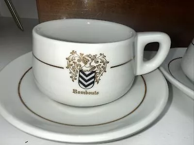 Buy Pair Vintage Rombouts Thomas Germany VERBEELEN ANTWERPEN Coffee Cup Saucer Duo 2 • 10£