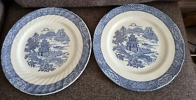 Buy Blue And White Round China Dinner  Plates Tableware X2 - Chinese Pattern • 17£