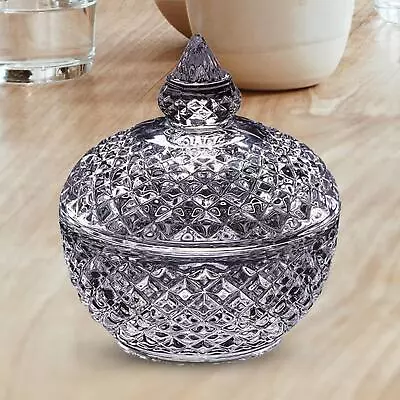 Buy Glass Jar With Lid Decorative Candy Bowl For Dried Fruit Candy Buffet Cafe • 13.21£