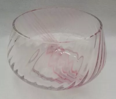 Buy Caithness Glass Pink Pattern And Clear Fruit Or Salad Bowl Excellent Condition  • 12£