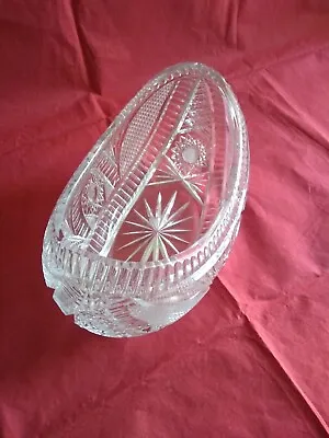 Buy Bohemian Cut Glass Crystal Bowl • 25£