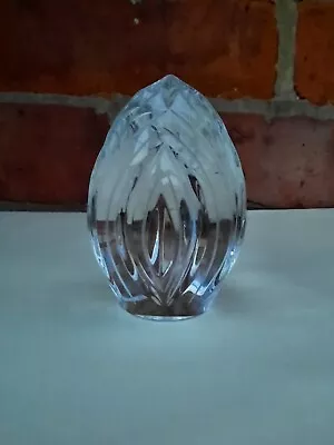 Buy Vintage Heavy Cut Solid Crystal Decorative Egg Paperweight • 12£