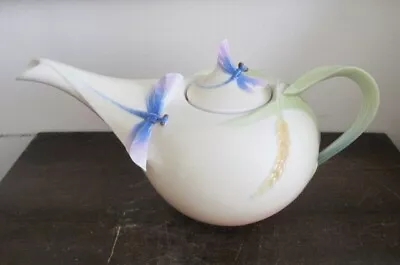 Buy Franz Porcelain Dragonfly Coffee Tea Pot FZ00117 Mint In Original Box • 119.15£