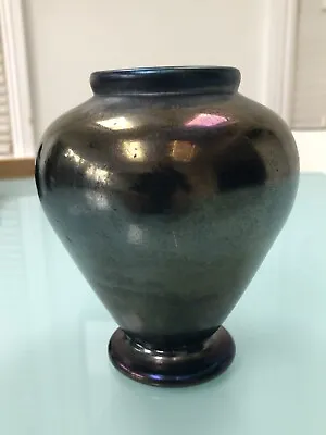Buy Webb Blue Bronze Glass Vase Baluster C1880 • 150£
