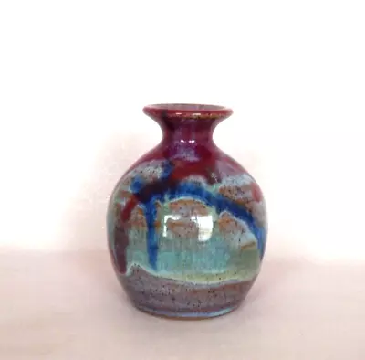 Buy Canterbury Studio Pottery Vase. Stoneware, Vintage, Hand Thrown, Signed. 9cm Tal • 7.50£