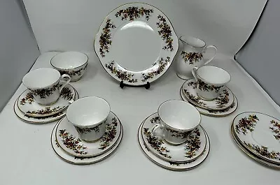 Buy Vintage Tea Set In Marlborough Bone China, Cottage Roses Pattern, 17 Pieces • 12£