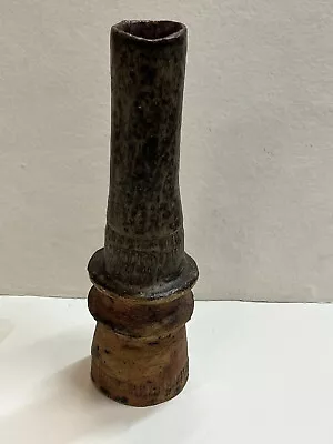 Buy A Very Tall Alan Wallwork Sculptural Stoneware Vase 13 Inches , Leach Coper Era • 130£