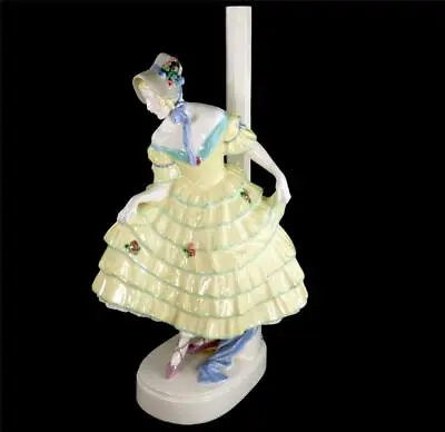 Buy M099 Art Deco Austrian Keramos R. Podany Pottery Lamp Figurine Crinoline Dress • 199.99£