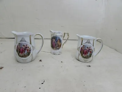 Buy 2 Bavarian Porcelain Germany Pitcher Jugs, Cupid In Chariot Picture + 1 Other • 24.95£