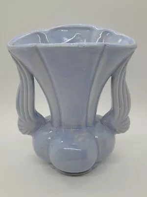 Buy Vintage Niloak Periwinkle Blue Grey Art Deco Vase Urn 2 Handles 6  Tall • 19.28£
