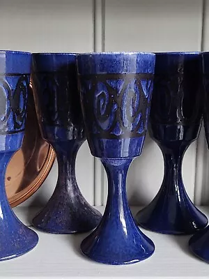 Buy Vintage Iden Pottery Rye Goblets • 25£