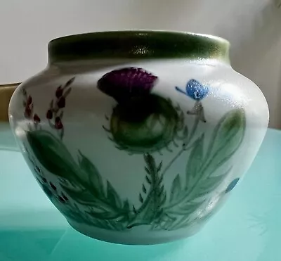 Buy Hand Painted, Buchan Thistle Stoneware Vase, Portobello Scotland • 20£