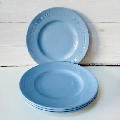 Buy Vintage Wood's Ware Iris Blue Dinner Plates X4. 25cm Utility • 20£
