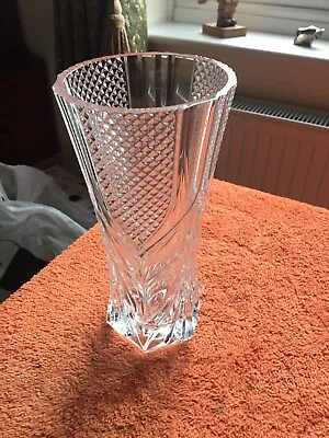Buy Vintage Clear Cut Crystal Glass Vase • 9.99£