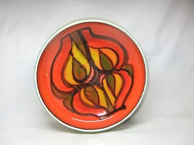 Buy Poole Pottery Dish Bowl Red Delphis Living Glaze Abstract Shape 88 Vintage 1970s • 29.99£